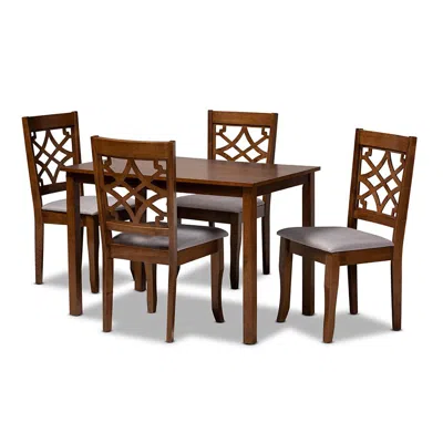 Baxton Studio Sari5pc Dining Set In Grey