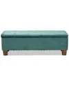 Baxton Studio Hannah Button-storage Ottoman Bench