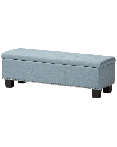 Baxton Studio Hannah Storage Ottoman Bench In Blue