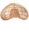 Baxton Studio Hansa Natural Rattan Pendant Lampshade In Brown