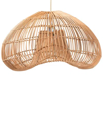 BAXTON STUDIO BAXTON STUDIO HANSA NATURAL RATTAN PENDANT LAMPSHADE