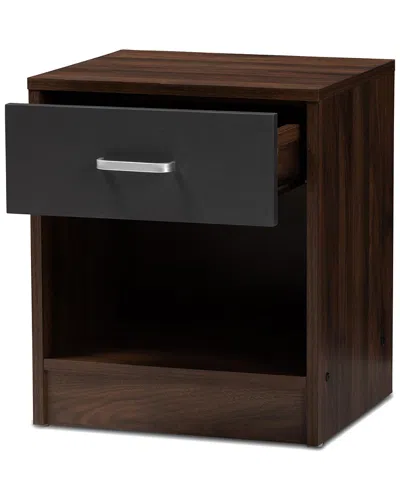 Baxton Studio Hansel Nightstand In Brown