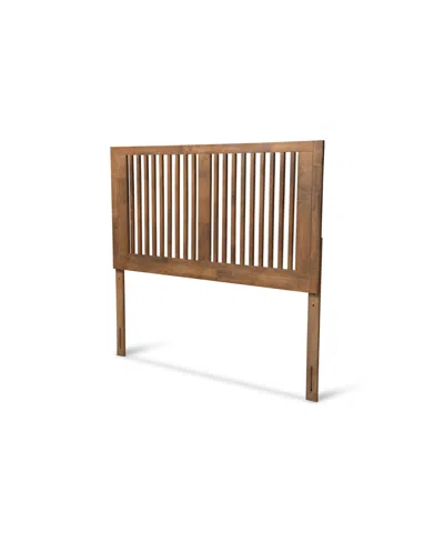 Baxton Studio Harena Modern And Contemporary Transitional King Size Finished Wood Headboard In Brown