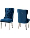 Baxton Studio Honora 2pc Dining Chair Set In Black