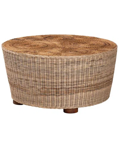 Baxton Studio Hosanna Natural Rattan Coffee Table In Brown