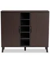 Baxton Studio Idina 2-door Shoe Cabinet In Brown