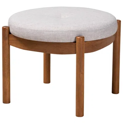 Baxton Studio Iliana Ottoman Footstool