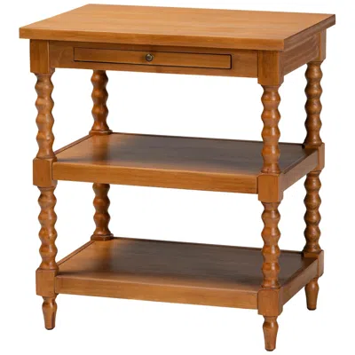 Baxton Studio Imogene 26"w Walnut Brown 1-drawer End Table