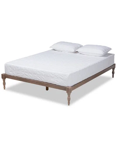 BAXTON STUDIO BAXTON STUDIO ISELINE QUEEN SIZE PLATFORM BED FRAME