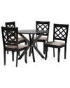Baxton Studio Jana Modern 5pc Dining Set In Black