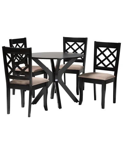 Baxton Studio Jana Modern 5pc Dining Set In Black