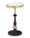 Baxton Studio Javion Modern Glam Round Accent Side Table In Multi