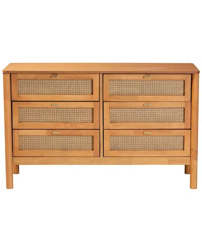 Baxton Studio Jenn Japandi 6-drawer Dresser In Brown