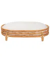 Baxton Studio Jovia Bohemian Rattan Pet Bed