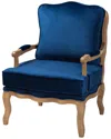 Baxton Studio Jules Traditional Accent Chair In Blue