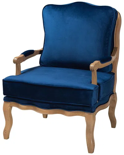Baxton Studio Jules Traditional Accent Chair In Blue