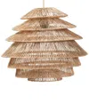 Baxton Studio Kaede Handwoven Jute Pendant Lampshade In Brown