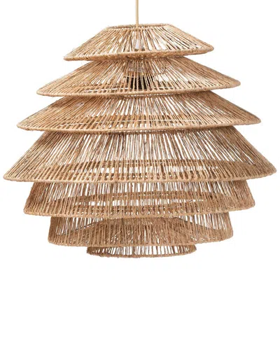 BAXTON STUDIO BAXTON STUDIO KAEDE HANDWOVEN JUTE PENDANT LAMPSHADE
