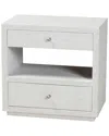 Baxton Studio Kai Grasscloth End Table In White