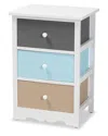 Baxton Studio Kalila 3-drawer Nightstand In White