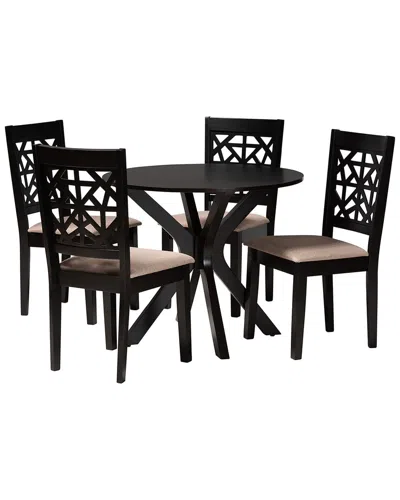 Baxton Studio Karel Modern 5pc Dining Set In Black