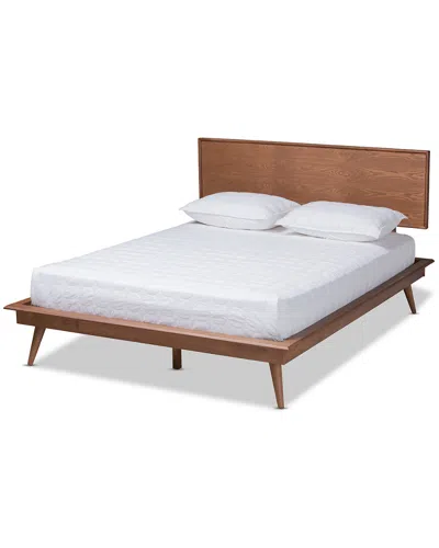 Baxton Studio Karine Full Size Platform Bed In Brown