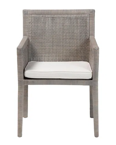 BAXTON STUDIO BAXTON STUDIO KARIS RATTAN DINING CHAIR WITH CUSHION