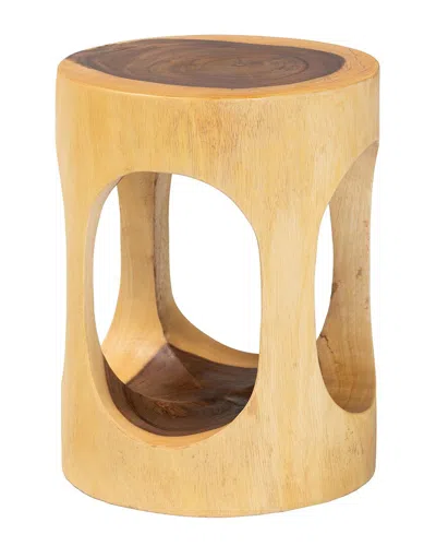 BAXTON STUDIO BAXTON STUDIO KASEKO HAND-CARVED SUAR WOOD SIDE TABLE