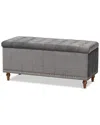 Baxton Studio Kaylee Button-storage Ottoman Bench
