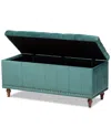 Baxton Studio Kaylee Button-storage Ottoman Bench
