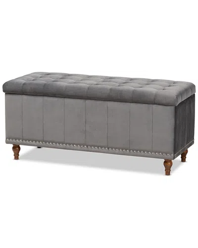 Baxton Studio Kaylee Button-storage Ottoman Bench