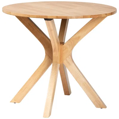 Baxton Studio Kenji 34 1/4"w Natural Brown Wood Dining Table