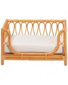 Baxton Studio Kierra Bohemian Rattan Pet Bed