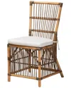 Baxton Studio Kim Modern Rattan Dining Chair