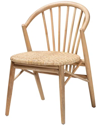 Baxton Studio Kobe Mid-century Modern Rattan Dining Chair