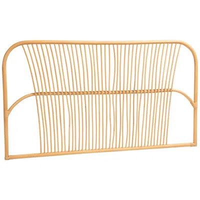 Baxton Studio Laina Natural Brown Queen Wall-mount Headboard In Gold