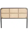 Baxton Studio Lainer Modern Bohemian Bayur Wood & Rattan Queen Size Headboard