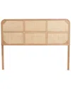 Baxton Studio Lainer Modern Bohemian Bayur Wood & Rattan Queen Size Headboard