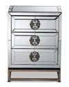 Baxton Studio Laken Finished 3-drawer Nightstand