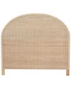 Baxton Studio Lanica Japandi Sun Bleached Rattan King Size Standalone  Headboard In Brown