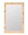Baxton Studio Lankston Bohemian Rattan Rectangle Accent Wall Mirror In Brown