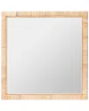 Baxton Studio Lankston Bohemian Rattan Square Accent Wall Mirror In Brown