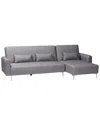 Baxton Studio Claire Contemporary Fabric Upholstered Convertible Sleeper Sofa