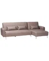 Baxton Studio Claire Contemporary Fabric Upholstered Convertible Sleeper Sofa