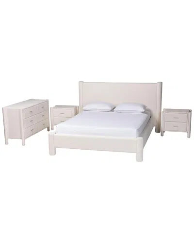 BAXTON STUDIO BAXTON STUDIO LARIA MODERN TEDDY-BEAR KING SIZE 4PC BEDROOM SET