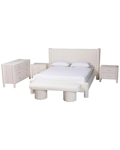 BAXTON STUDIO BAXTON STUDIO LARIA MODERN TEDDY-BEAR KING SIZE 5PC BEDROOM SET