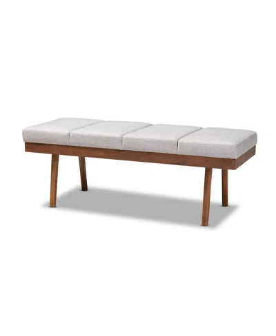 Baxton Studio Larisa Wood Bench In Gray