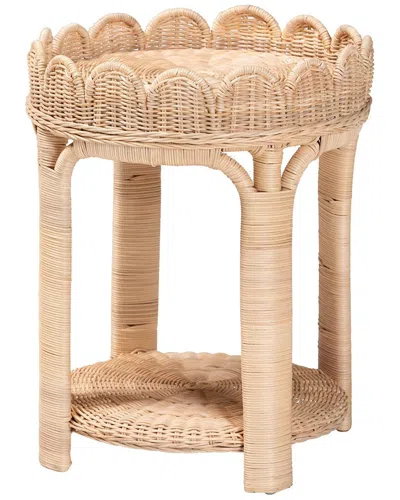 Baxton Studio Latoya Natural Rattan End Table In Neutral