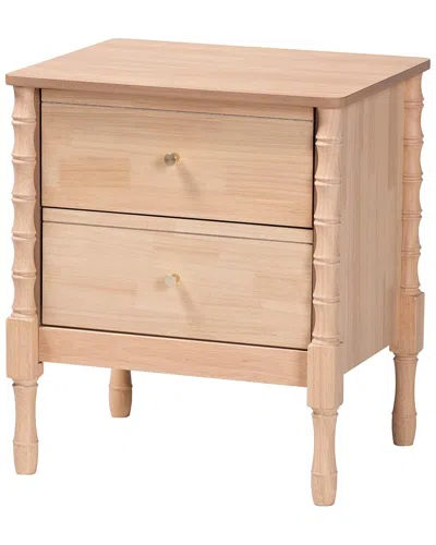 Baxton Studio Laurent Nightstand In Nude