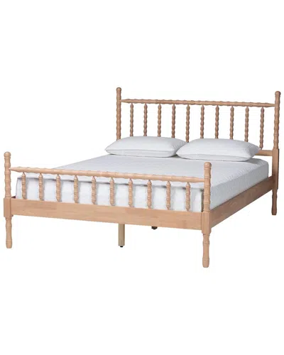 Baxton Studio Laurent Queen Platform Spindle Bed Frame In Brown